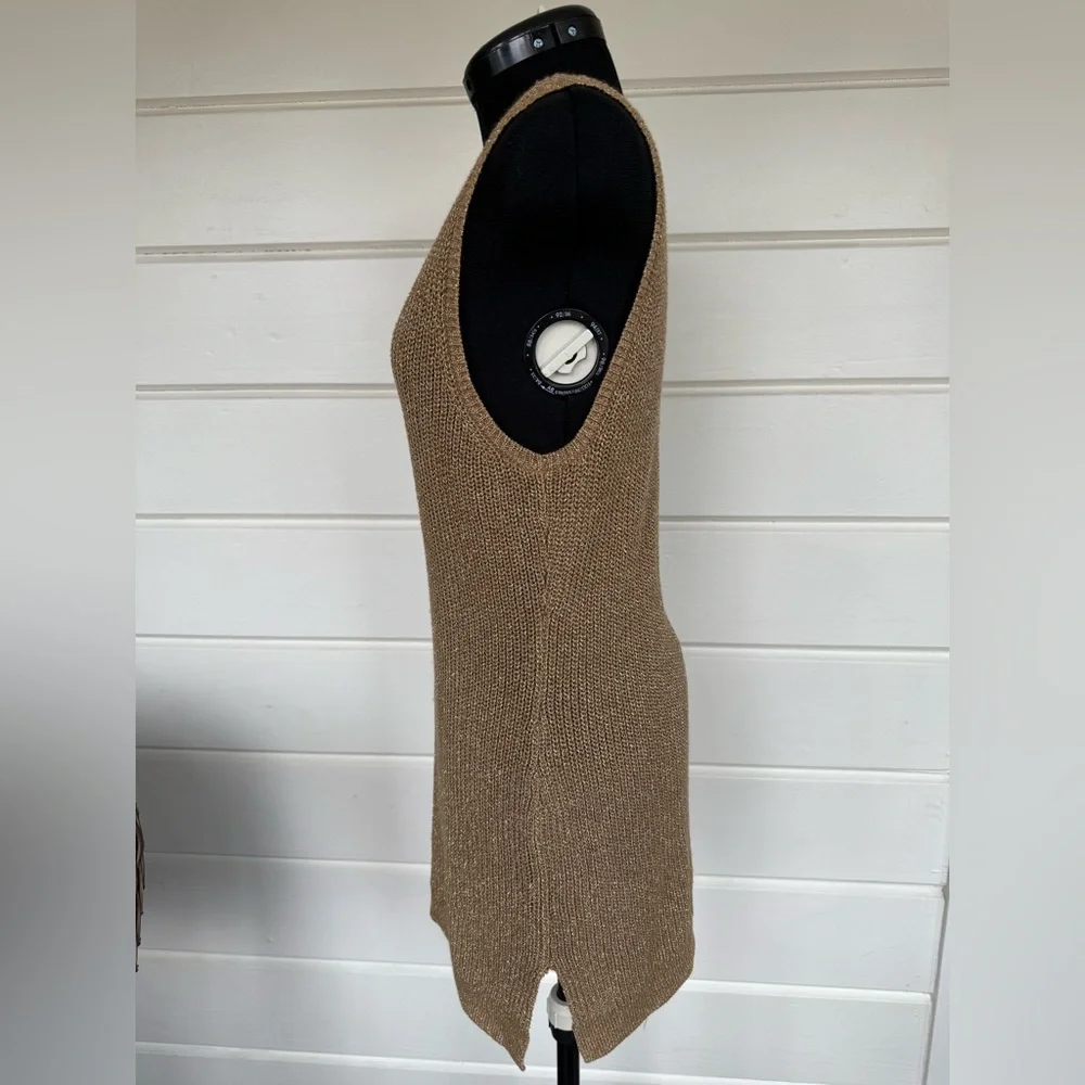 Ralph Lauren Metallic Gold Knit Top/Dress - Picture 2 of 6